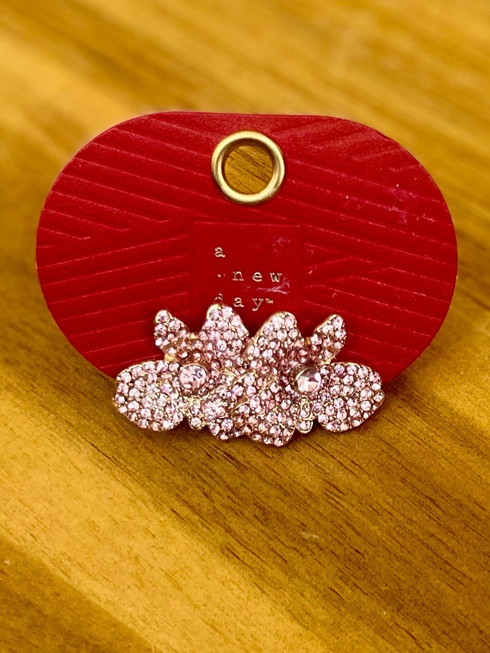 *3/$15 - A New Day, Pink Crystal Flower Stud Earrings
